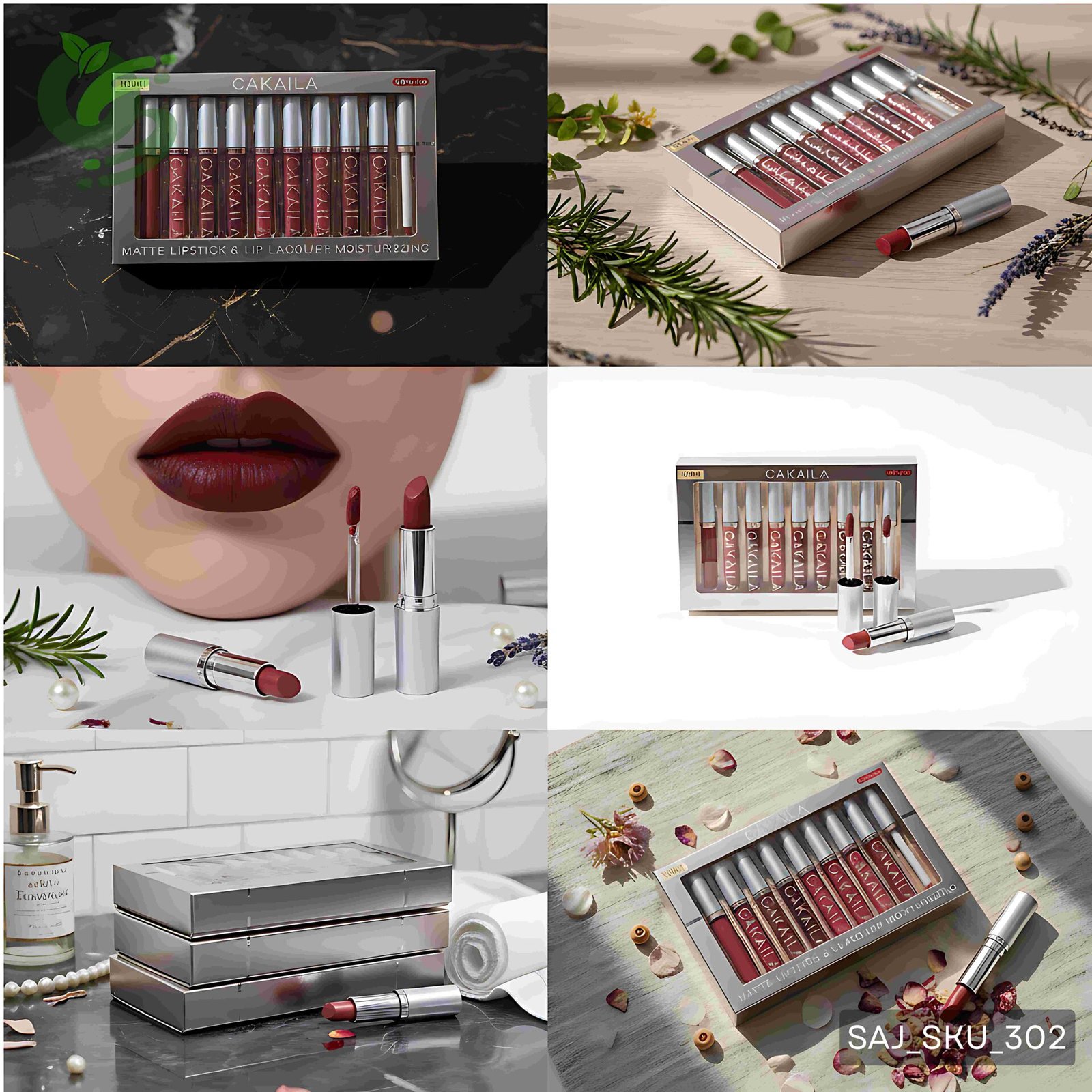 CAKAILA 10 Pcs Matte & Lip Lacquer Moisturizing Set