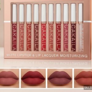 CAKAILA 10 Pcs Matte & Lip Lacquer Moisturizing Set