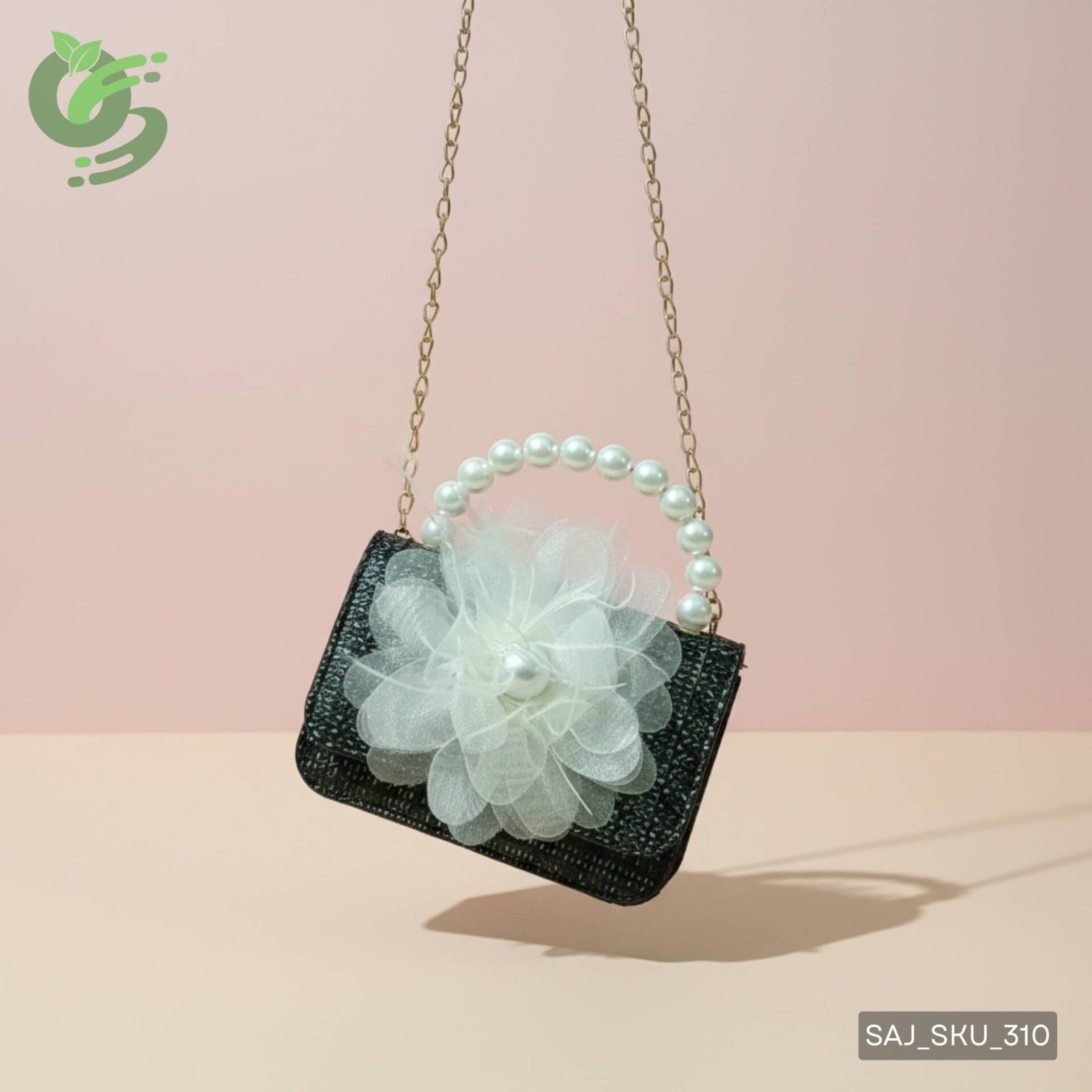 Cute Pearl Handle Mini Baby Party Bag for Girls