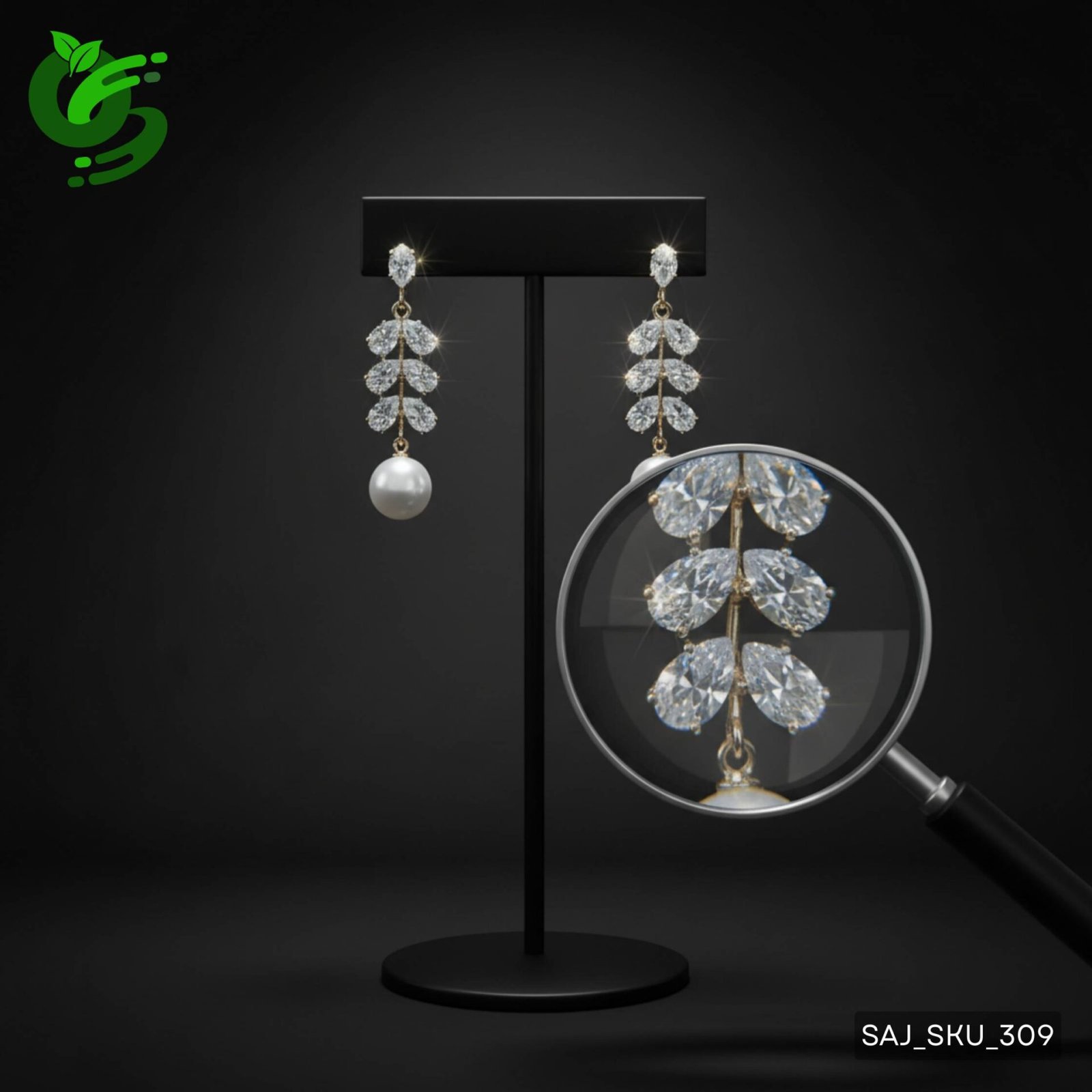 Elegant Pearl Drop Crystal Earrings for Women