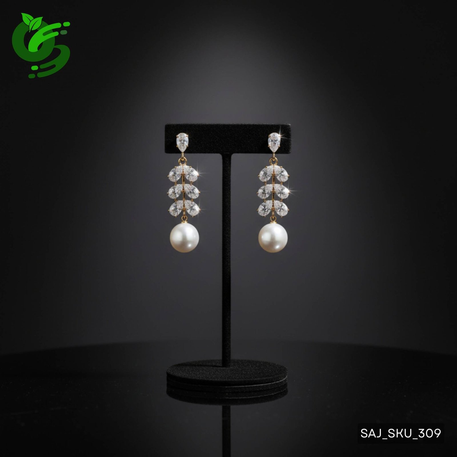 Elegant Pearl Drop Crystal Earrings for Women
