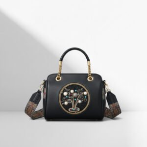 Luxury Tree Design Leather Handmake Thai Handbag for Women